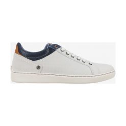 Wrangler Owen Derby Tenisówki Biały Szary. Szare półbuty męskie Wrangler, bez wzorów, ze skóry, bez zapięcia. Za 395,95 zł.