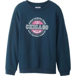 Bluza dresowa bonprix ciemnoniebieski. Niebieskie bluzy dziewczęce bonprix, bez wzorów, z dresówki, sportowe, bez rękawów, bez kaptura. Za 37,99 zł.