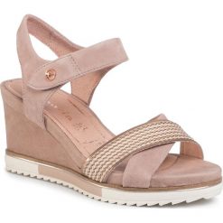Sandały TAMARIS - 1-28350-24 Old Rose 558. Różowe klapki damskie Tamaris, bez wzorów, ze skóry, bez obcasa, na obcasie. Za 279,00 zł.