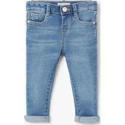 Mango Kids - Jeansy dziecięce Elena 80-104 cm. Niebieskie jeansy dziewczęce marki Mango Kids, z bawełny. W wyprzedaży za 39,90 zł.