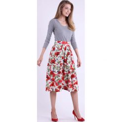 Rozkloszowana Spódnica Midi. Szare spódniczki damskie Molly.pl, s, bez wzorów, długie, midi, rozkloszowane. Za 142,90 zł.
