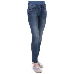 Jeansy damskie: Mustang Jeansy Damskie Jasmin Slim 26/32 Niebieski
