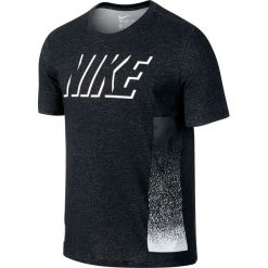 Koszulki sportowe męskie: Nike Koszulka męska Dri-Fit Cotton Static Block Tee czarna r. M (806312 010)