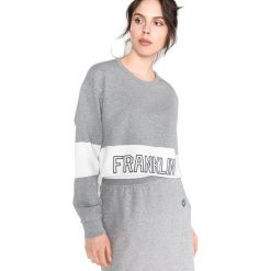Franklin & Marshall Bluza Szary. Szare bluzy damskie Franklin Marshall, l, z haftami, z bawełny, bez rękawów, bez kaptura. Za 283,95 zł.