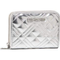 Duży Portfel Damski LOVE MOSCHINO - JC5622PP0AKA0902 Argento. Szare portfele damskie Love Moschino, bez wzorów, ze skóry ekologicznej. W wyprzedaży za 289,00 zł.