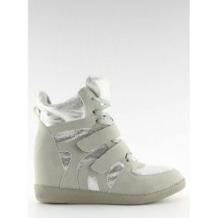 Szare damskie sneakersy CAITI. Szare buty sportowe damskie FunKee.pl, bez wzorów, z tkaniny, klasyczne. Za 92,99 zł.