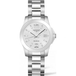 LONGINES Conquest L3.377.4.76.6. Szare zegarki damskie marki LONGINES, ze stali. Za 2710,00 zł.