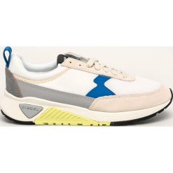 Diesel - Buty. Niebieskie sneakersy męskie Diesel, ze skóry, na sznurówki. W wyprzedaży za 449,90 zł.