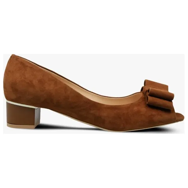 Symbiosis Madison Czółenka Welur Camel buty damskie, brązowy, rozmiar 7. Pomarańczowe czółenka damskie Symbiosis, bez wzorów, ze skóry, bez obcasa. W wyprzedaży za 127,49 zł.