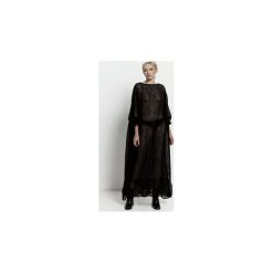 Sukienka transparentna maxi. Czarne sukienki damskie Girl Little Boy, bez wzorów, z okrągłym kołnierzem, bez rękawów, maxi, oversize. Za 960,00 zł.