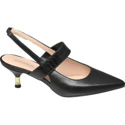 Czarne czółenka damskie Catwalk na niskim obcasie Catwalk czarne. Czarne czółenka damskie Catwalk, z materiału, na niskim obcasie. Za 99,90 zł.