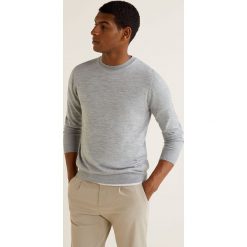Mango Man - Sweter Willyc. Szare swetry klasyczne męskie Mango Man, l, z dzianiny, z okrągłym kołnierzem. Za 199,90 zł.