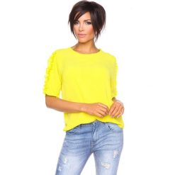 T-shirty damskie: Koszulka „Aline” w kolorze żółtym