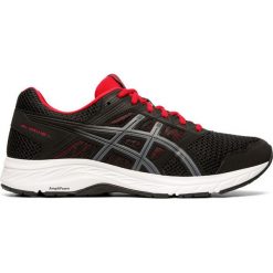 Czarne Buty Asics Gel Contend 5 M 1011A256 005 czarno czerwone. Czarne buty sportowe męskie Asics, z gumy, bez zapięcia, do biegania. W wyprzedaży za 289,00 zł.