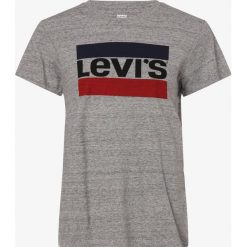 Levi's - T-shirt damski, szary. Szare t-shirty damskie Levi's®, s, z nadrukiem, klasyczne, z klasycznym kołnierzykiem. Za 119,95 zł.