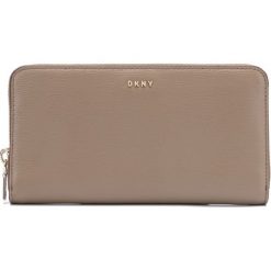 DKNY Portfel Brązowy. Pomarańczowe portfele damskie DKNY, bez wzorów, ze skóry. Za 567,95 zł.