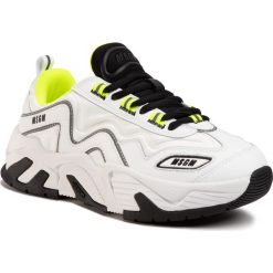 Sneakersy MSGM - Scarpa Donna 2841MDS7001 140 1 Biały. Białe półbuty damskie MSGM, bez wzorów, ze skóry, bez obcasa, na płaskiej podeszwie, bez zapięcia. Za 1119,00 zł.