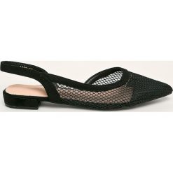 Answear - Baleriny. Czarne baleriny damskie ANSWEAR, bez wzorów, z gumy, bez obcasa, na obcasie. Za 119,90 zł.