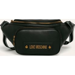 Love Moschino - Nerka. Czarne nerki damskie Love Moschino, w paski, ze skóry ekologicznej, casualowe, bez dodatków. Za 659,90 zł.