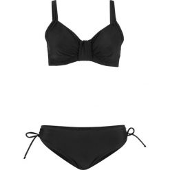 Bikini na fiszbinach (2 części) bonprix czarny. Czarne stroje kąpielowe damskie bonprix, bez wzorów. Za 99,99 zł.