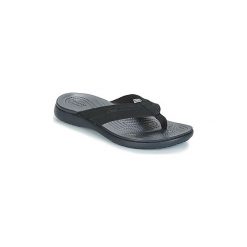 Japonki Crocs SANTA CRUZ LEATHER FLIP M. Czarne klapki męskie Crocs, bez wzorów. Za 199,00 zł.