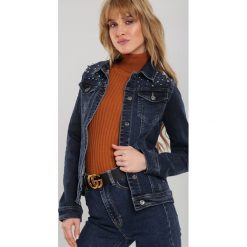 Niebieska Kurtka Stale. Niebieskie kurtki damskie Renee, xl, z aplikacjami, z jeansu, klasyczne, bez kaptura. Za 99,99 zł.