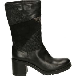 Botki - 772448 FAN NE. Czarne botki damskie na zamek Venezia, ze skóry. Za 279,00 zł.
