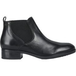 Geox Botki damskie D Felicity Np Abx Black D94BLC-043NH-C9999 (rozmiar 39). Czarne botki damskie Geox, bez obcasa, bez zapięcia. Za 703,00 zł.