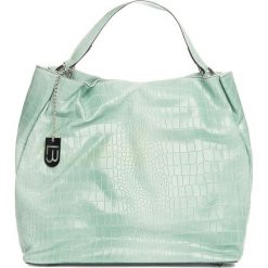 Torebki klasyczne damskie: Skórzana torebka w kolorze turkusowym – 50 x 28 x 15 cm