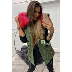 Kamizelka damska DOBA FUCHSIA. Brązowe kamizelki damskie Kamizelka damska DOBA FUCHSIA, s, bez wzorów, bez kaptura. W wyprzedaży za 129,00 zł.