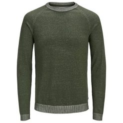 Jack&Jones Męska Dzianinowa Bluza Z Kapturem Jjeplaited Knit Crew Neck Olive Night (Rozmiar L). Zielone bluzy męskie marki Jack&Jones, m, z dzianiny, z kapturem. W wyprzedaży za 101,00 zł.