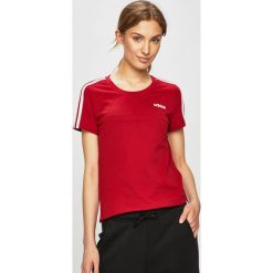 Adidas - Top. Czerwone topy damskie Adidas, s, bez wzorów, z bawełny, z okrągłym kołnierzem. W wyprzedaży za 89,90 zł.