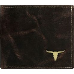Portfel męski skórzany Buffalo Wild RM-01-BAW. Pomarańczowe portfele męskie BUFFALO WILD, bez wzorów, ze skóry. Za 49,90 zł.