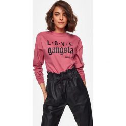 Bluza PLNY LALA Love Gangsta 9. Różowe bluzy damskie PLNY LALA, s, bez wzorów, z bawełny, bez rękawów, bez kaptura. Za 159,00 zł.