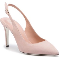 Sandały POLLINI - SA10058C17TA0609 Nude. Różowe klapki damskie marki Pollini, bez wzorów, ze skóry, bez obcasa, na obcasie. Za 1129,00 zł.