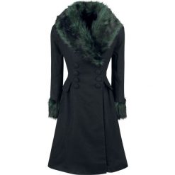 Płaszcze damskie: Hell Bunny Rock Noir Coat Płaszcz damski czarny