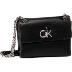 Torebka CALVIN KLEIN - Re-Lock Conv Crossbody K60K606335 BLK. Czarne torebki klasyczne damskie Calvin Klein, bez wzorów, ze skóry ekologicznej, klasyczne, bez dodatków. W wyprzedaży za 419,00 zł.