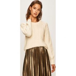 Vero Moda - Sweter. Brązowe swetry damskie Vero Moda, s, bez wzorów, z dzianiny, bez rękawów, bez kaptura. W wyprzedaży za 89,90 zł.