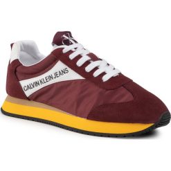 Sneakersy CALVIN KLEIN JEANS - Jerrold S0615 Multi Beet Red. Czerwone sneakersy męskie Calvin Klein Jeans, bez zapięcia. W wyprzedaży za 389,00 zł.