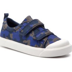 Trampki CLARKS - City Flarelo K 261423146 Navy Camo. Niebieskie trampki chłopięce Clarks, bez wzorów, z gumy, na rzepy. W wyprzedaży za 119,00 zł.