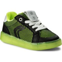 Sneakersy GEOX - J Kommodor B.A J825PA 014BU C0802 S Black/Lime. Czarne półbuty męskie skórzane Geox, bez wzorów, na sznurówki. W wyprzedaży za 199,00 zł.