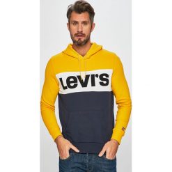 Levi's - Bluza. Żółte bluzy męskie marki Levi's®, s, z aplikacjami, z bawełny, z kapturem. Za 279,90 zł.
