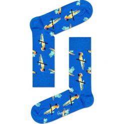 Happy Socks - Skarpety Parrot. Niebieskie skarpetki męskie marki Happy Socks, z elastanu. Za 39,90 zł.