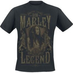 T-shirty męskie z nadrukiem: Bob Marley Rebel Legend T-Shirt czarny
