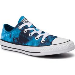 Trampki CONVERSE - Ctas Ox 565211C Green Abyss/Turbo Green/White. Niebieskie półbuty damskie Converse, bez wzorów, z gumy, bez zapięcia. W wyprzedaży za 209,00 zł.