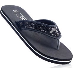 Klapki japonki bonprix czarny. Czarne klapki damskie bonprix, bez wzorów, bez obcasa. Za 37,99 zł.