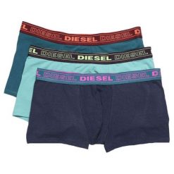 Diesel potrójne opakowanie męskich bokserek Kory L wielokolorowe. Niebieskie bokserki męskie Diesel, bez wzorów. Za 199,00 zł.