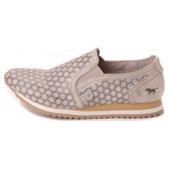 Trampki damskie slip on: Mustang Tenisówki Damskie 36 Beżowy