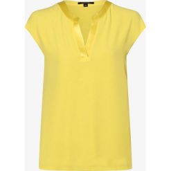 Comma - Damska bluzka bez rękawów, żółty. Żółte bluzki damskie comma, bez wzorów, z satyny, eleganckie, bez kołnierzyka, bez rękawów. Za 229,95 zł.