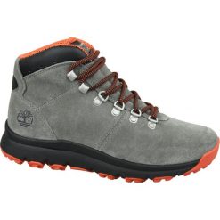 Timberland World Hiker Mid A1Z11 41,5 Szare. Szare buty trekkingowe męskie Timberland, z nubiku, bez zapięcia. W wyprzedaży za 549,99 zł.